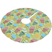 Happy Oaster Polyester Weihnachtsbaumdecke (Schrägansicht)