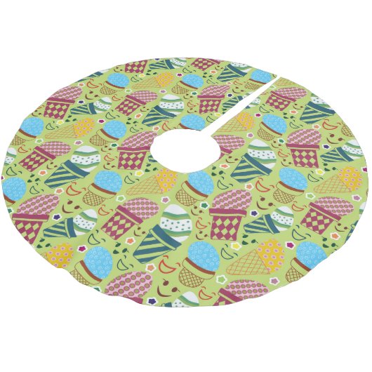 Happy Oaster Polyester Weihnachtsbaumdecke (Schrägansicht)