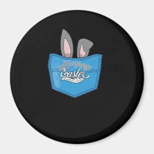 Happy Oaster Pop Peeking Bunny Magnet