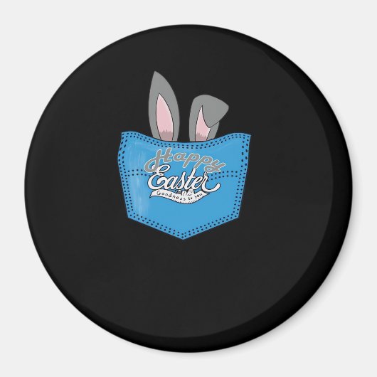 Happy Oaster Pop Peeking Bunny Magnet (Vorne)