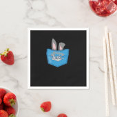 Happy Oaster Pop Peeking Bunny Serviette (Beispiel)