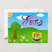 Happy Oaster Postcard Feiertagspostkarte (Vorne/Hinten)