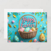 Happy Oaster Postcard Feiertagspostkarte (Vorne/Hinten)