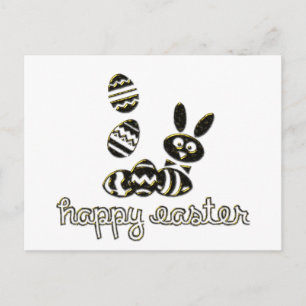 Happy Oaster Postcard mit digitalem Embossed-Effek Feiertagspostkarte
