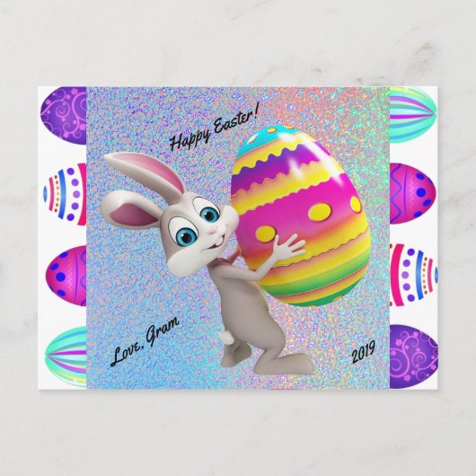 Happy Oaster Postcard - Personalisieren mit Name u Postkarte (Vorderseite)