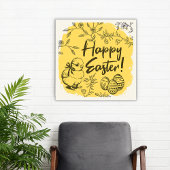 Happy Oaster Poster Yellow Spring Wohngestaltung