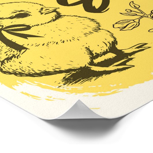 Happy Oaster Poster Yellow Spring Wohngestaltung (Ecke)