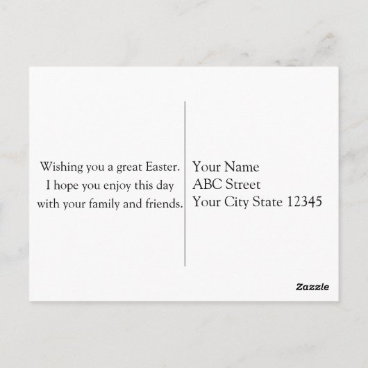 Happy Oaster Postkarte (Rückseite)