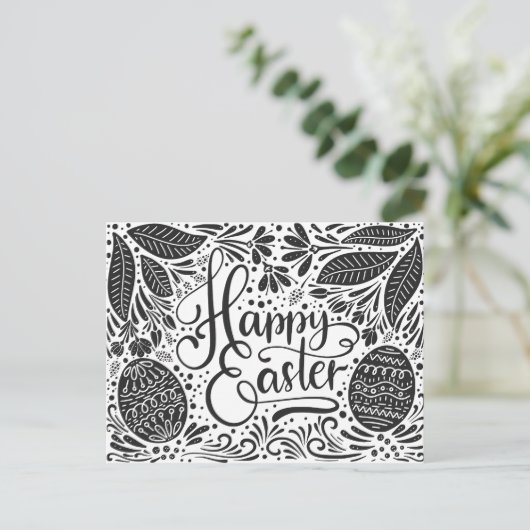 Happy Oaster Postkarte (Stehend Vorderseite)