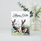 Happy Oaster Postkarte (Stehend Vorderseite)