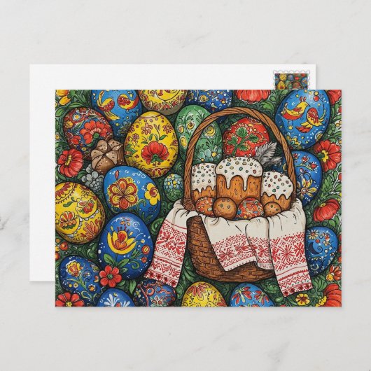 Happy Oaster Postkarte (Vorne/Hinten)