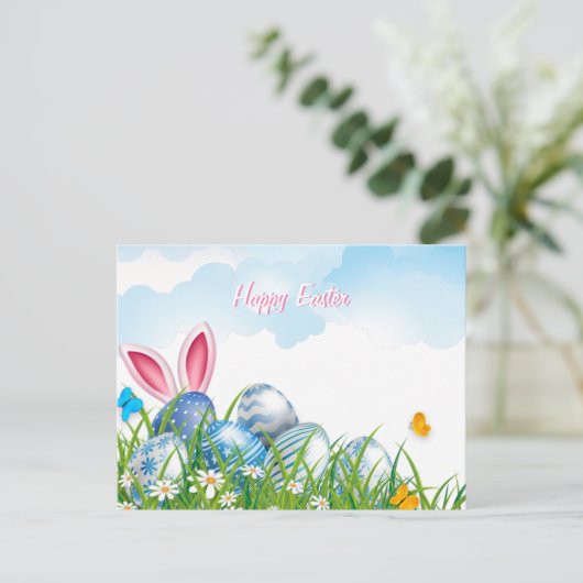 Happy Oaster Postkarte (Stehend Vorderseite)