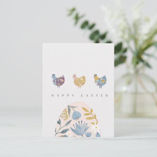 Happy Oaster Postkarte (Stehend Vorderseite)