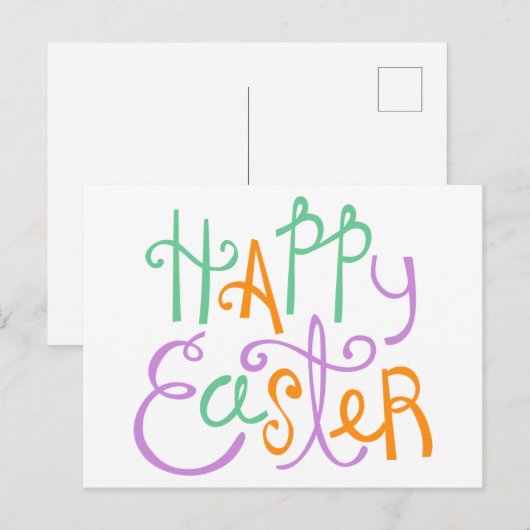 Happy Oaster Postkarte (Vorne/Hinten)