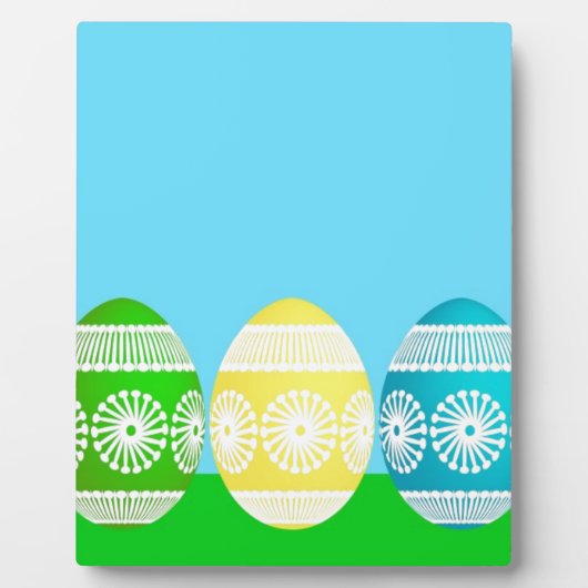 Happy Oaster Powder niedliche Eierdesign Fotoplatte (Vorderseite)