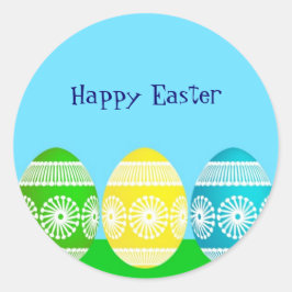 Happy Oaster Powder niedliche Eierdesign Runder Aufkleber