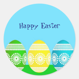 Happy Oaster Powder niedliche Eierdesign Runder Aufkleber