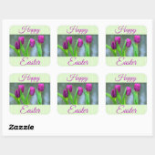 Happy Oaster Purple Tulips Stickers (Blatt)
