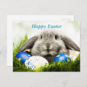 Happy Oaster Rabbit Ankündigungspostkarte (Vorne/Hinten)