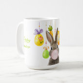Happy Oaster Rabbit Blown Pink Bubble Gum Kaffeetasse (Vorderseite Links)