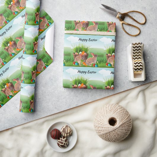 Happy Oaster Rabbit Decoupage Craft oder Geschenk Geschenkpapier (Kunsthandwerk)