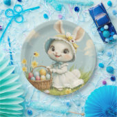 Happy Oaster Rabbit Eggs Daffodils Schmetterlinge Pappteller (Party)