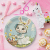 Happy Oaster Rabbit Eggs Daffodils Schmetterlinge Pappteller (Party)