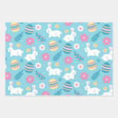 Happy Oaster Rabbit Floral Geschenkpapier Set (Vorderseite)