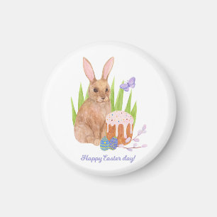 Happy Oaster Rabbit Magnet