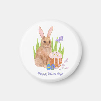 Happy Oaster Rabbit Magnet