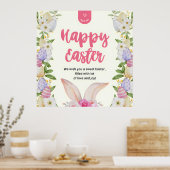 Happy Oaster Rabbit Poster (Küche)