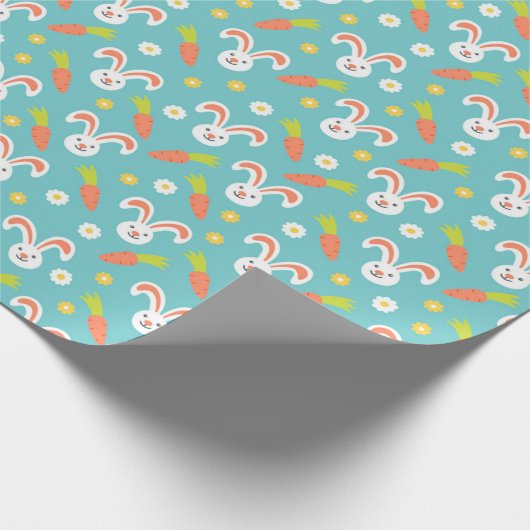 Happy Oaster Rabbit und Carrots Geschenkpapier (Ecke)