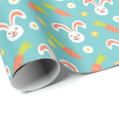 Happy Oaster Rabbit und Carrots Geschenkpapier (Rolleneckpunkt)