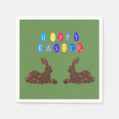 Happy Oaster, Rabbits Cocktail Papier Napkins Serviette (Vorderseite)