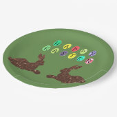 Happy Oaster Rabbits Custom Paper Teller 9 in (Schrägansicht)