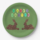Happy Oaster Rabbits Custom Paper Teller 9 in (Vorderseite)
