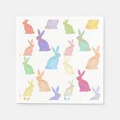 Happy Oaster - Rainbow Bunny Muster Serviette (Vorderseite)