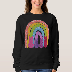 Happy Oaster Rainbow Outfit Niedlich Ostern Bunny  Sweatshirt
