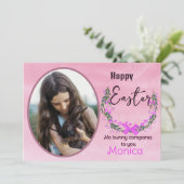Happy Oaster |Real Bunnies Fotokarte Karte (Stehend Vorderseite)
