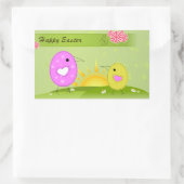 Happy Oaster Rechteckiger Aufkleber (Tasche)