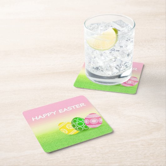 Happy Oaster Rechteckiger Pappuntersetzer (Vor Ort)