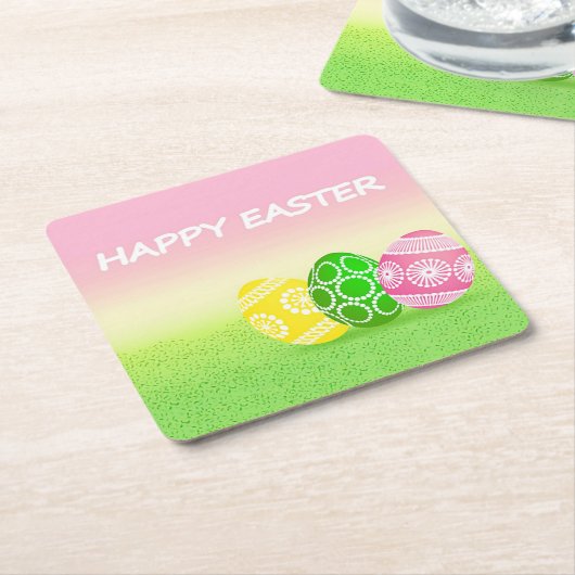 Happy Oaster Rechteckiger Pappuntersetzer (angewinkelt)