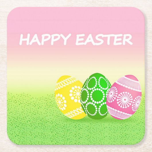 Happy Oaster Rechteckiger Pappuntersetzer (Vorderseite)