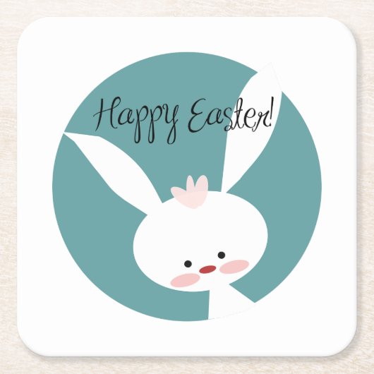 Happy Oaster Rechteckiger Pappuntersetzer (Vorderseite)