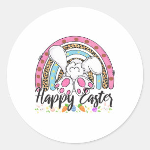 Happy Oaster Redewendungen Egg Bunny 2 Runder Aufkleber