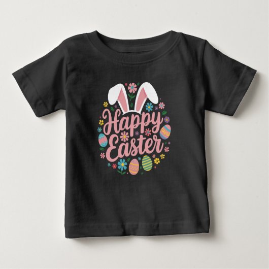 Happy Oaster Redewendungen Egg Bunny Baby T-shirt (Vorderseite)