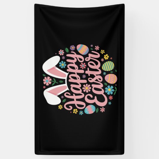 Happy Oaster Redewendungen Egg Bunny Banner (Vertikal)