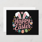 Happy Oaster Redewendungen Egg Bunny Einladung (Vorne/Hinten)