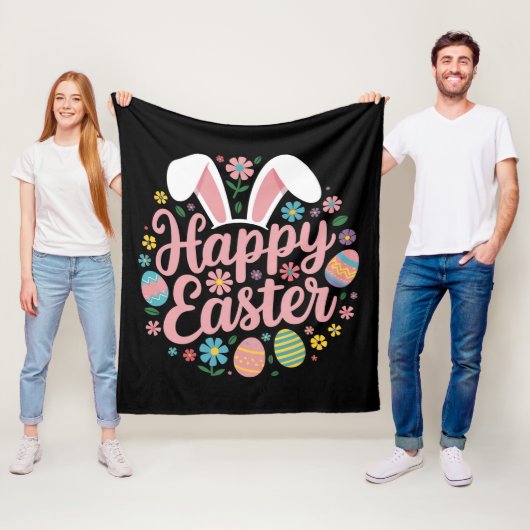Happy Oaster Redewendungen Egg Bunny Fleecedecke (Beispiel)