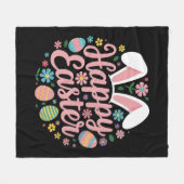 Happy Oaster Redewendungen Egg Bunny Fleecedecke (Vorderseite (Horizontal))